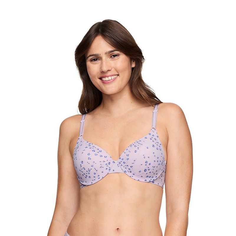 Warners This Is Not A Bra Cushioned Underwire Lightly Lined T-Shirt Bra 1593, Women's, Size: 38 C, Orchid Hush Floral