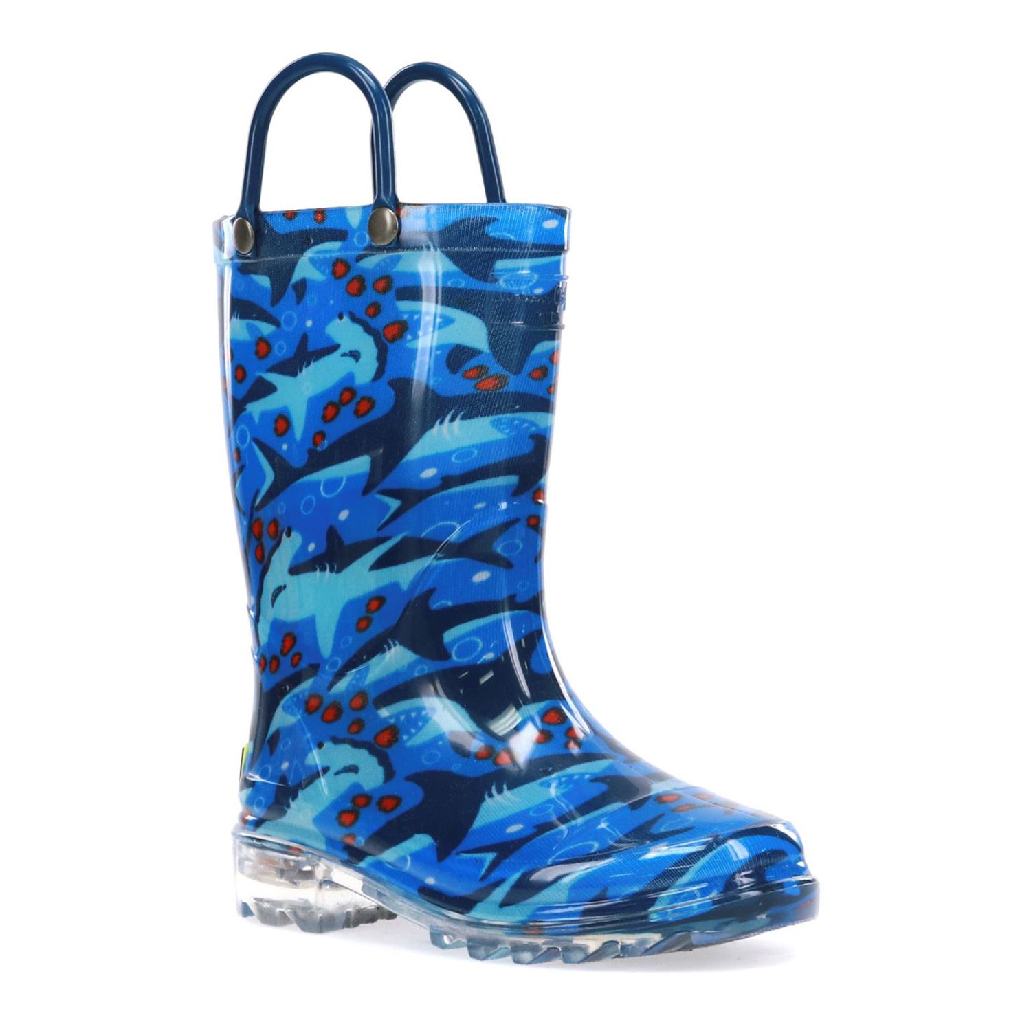 shark rain boots light up