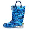 Western Chief Shark Chase Toddler Boys' Light-Up Waterproof Rain Boots