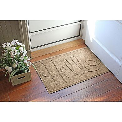 WaterGuard ''Hello'' Indoor Outdoor Mat - 24'' x 36''