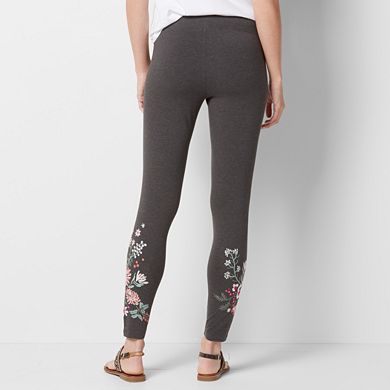 Women's Sonoma Goods For Life® Embroidered Floral Leggings