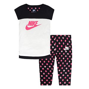 Girls 4-6x Nike Raglan Tee & Print Capri Pants Set