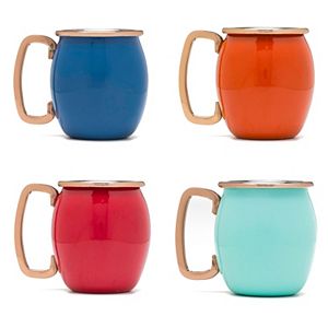 Fiesta 4-pc. Copper Moscow Mule Shot Mug Set