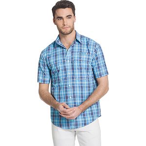 Men's IZOD Surfcaster Plaid Classic-Fit Performance Button-Down Shirt