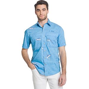 Men's IZOD Surfcaster Fish Classic-Fit Performance Button-Down Shirt