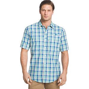 Men's IZOD Surfcaster Plaid Classic-Fit Performance Button-Down Shirt