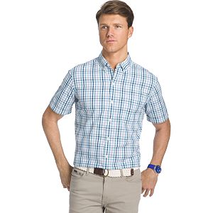 Men's IZOD Seaport Classic-Fit Plaid Poplin Button-Down Shirt