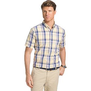 Men's IZOD Seaport Classic-Fit Plaid Poplin Button-Down Shirt
