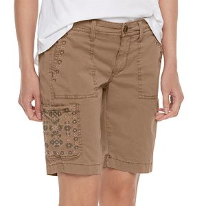 Petite SONOMA Goods for Life™ Embroidered Bermuda Shorts