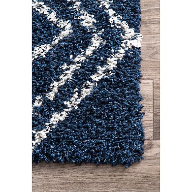 nuLOOM Iola Easy Shag Lattice Rug