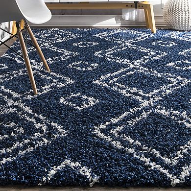 nuLOOM Iola Easy Shag Lattice Rug