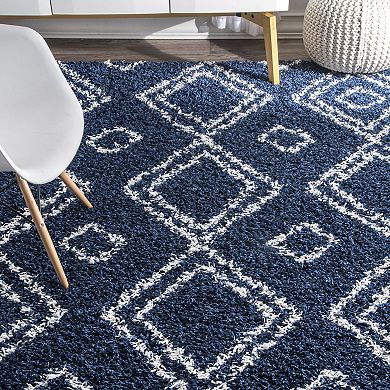 nuLOOM Iola Easy Shag Lattice Rug