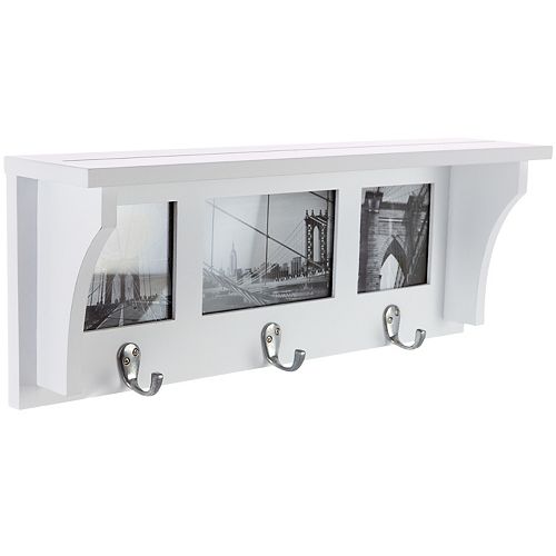 Kiera Grace Riley 3-Hook Photo Collage Wall Shelf