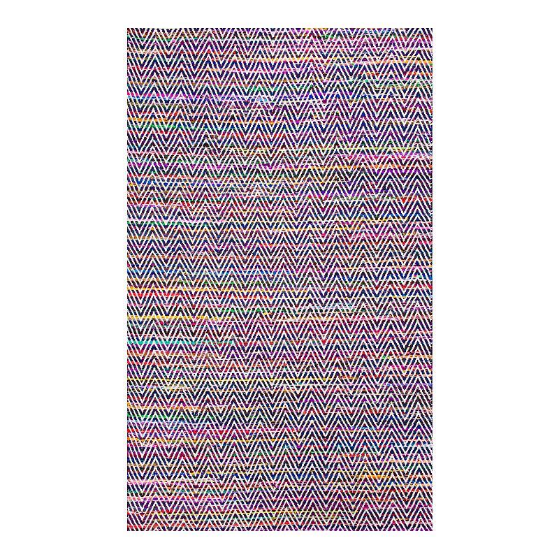 nuLOOM Augusta Rochelle Chevron Rug, Blue, 6X9 Ft