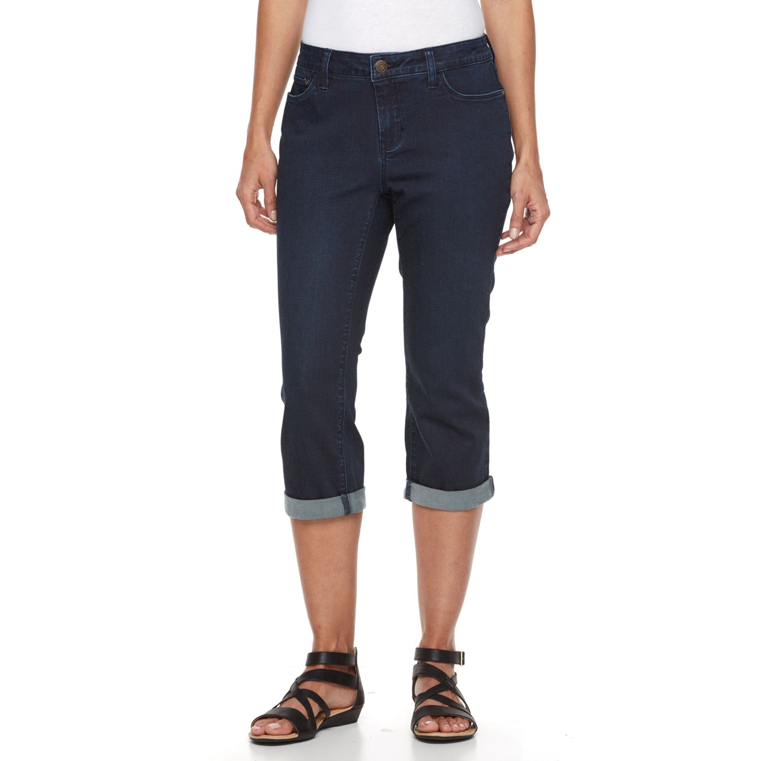 capri cuffed jeans