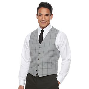 Men's Van Heusen Flex Slim-Fit Plaid Stretch Suit Vest