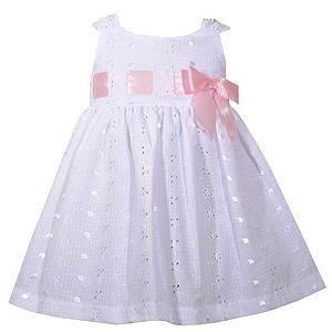 Baby Girl Bonnie Jean Eyelet Bow Dress