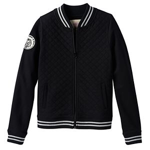 Girls 7-16 SO® Quilted Woven Bomber Jacket