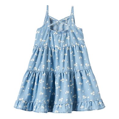 Girls 4-10 Jumping Beans® Tiered Chambray Dress
