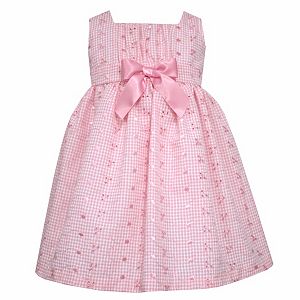 Baby Girl Bonnie Jean Gingham Eyelet Dress