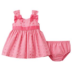 Baby Girl Bonnie Jean Gingham Eyelet Dress