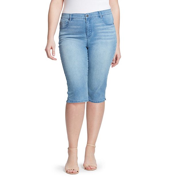 Plus size gloria vanderbilt amanda best sale skimmer capris