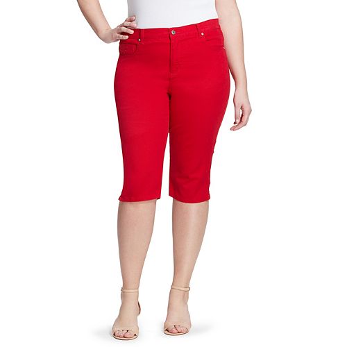 Plus Size Gloria Vanderbilt Amanda Embellished Skimmer Capris