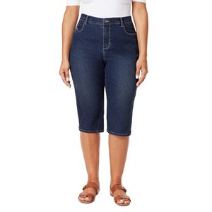 Plus Size Gloria Vanderbilt Amanda Embellished Skimmer Capris