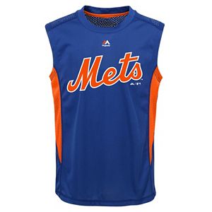 Boys 8-20 Majestic New York Mets Foul Line Muscle Tee