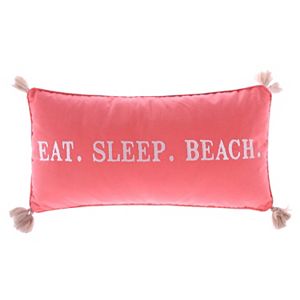 Levtex ''Eat, Sleep, Beach'' Oblong Throw Pillow