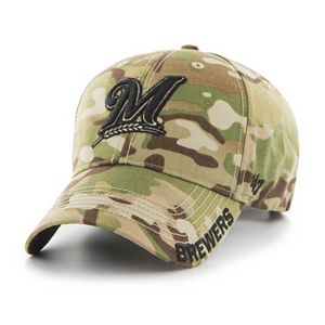 Adult '47 Brand Milwaukee Brewers Frost MVP Multicam Adjustable Cap