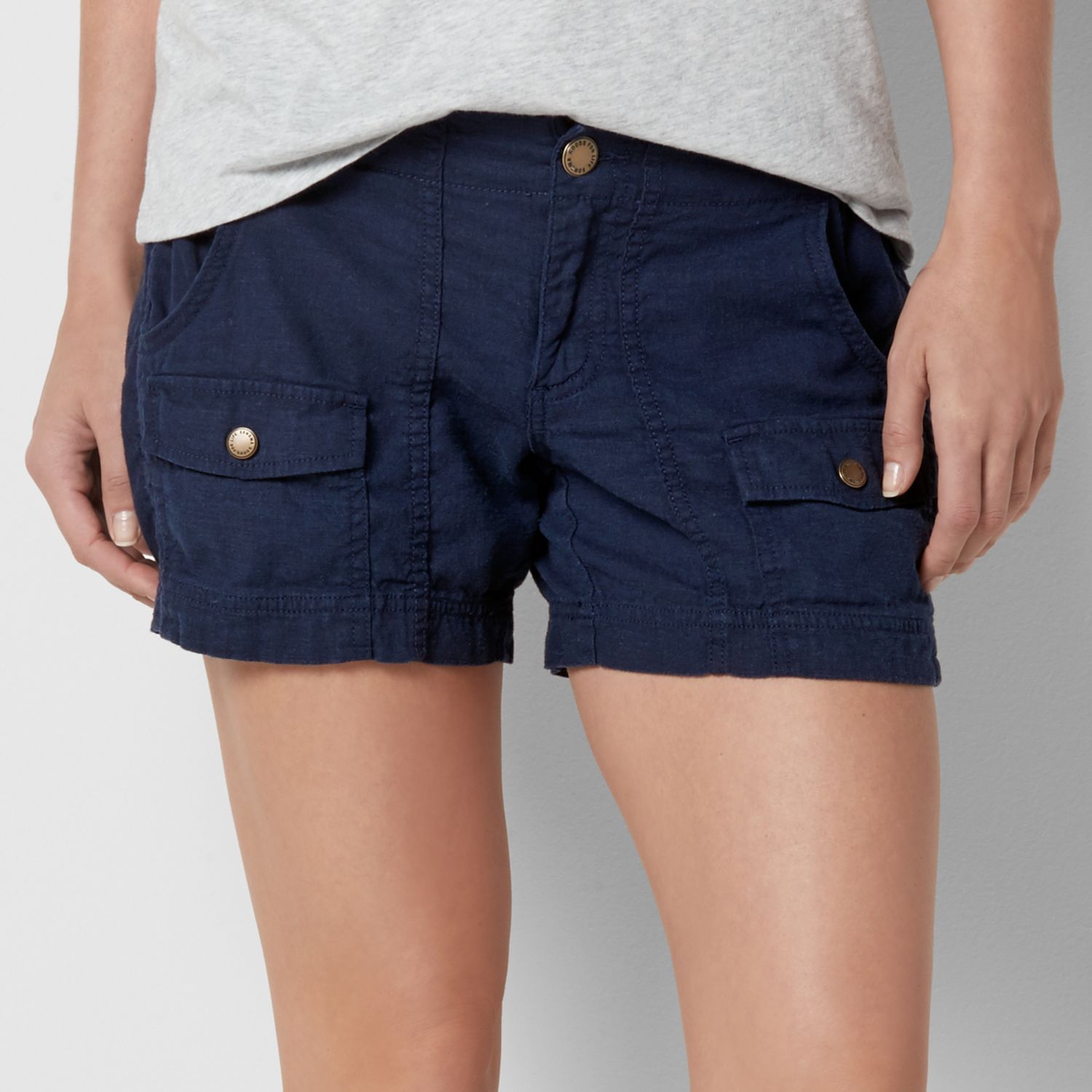 linen blend shorts womens