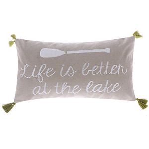 Levtex ''Life Is Better At The Lake'' Oblong Throw Pillow