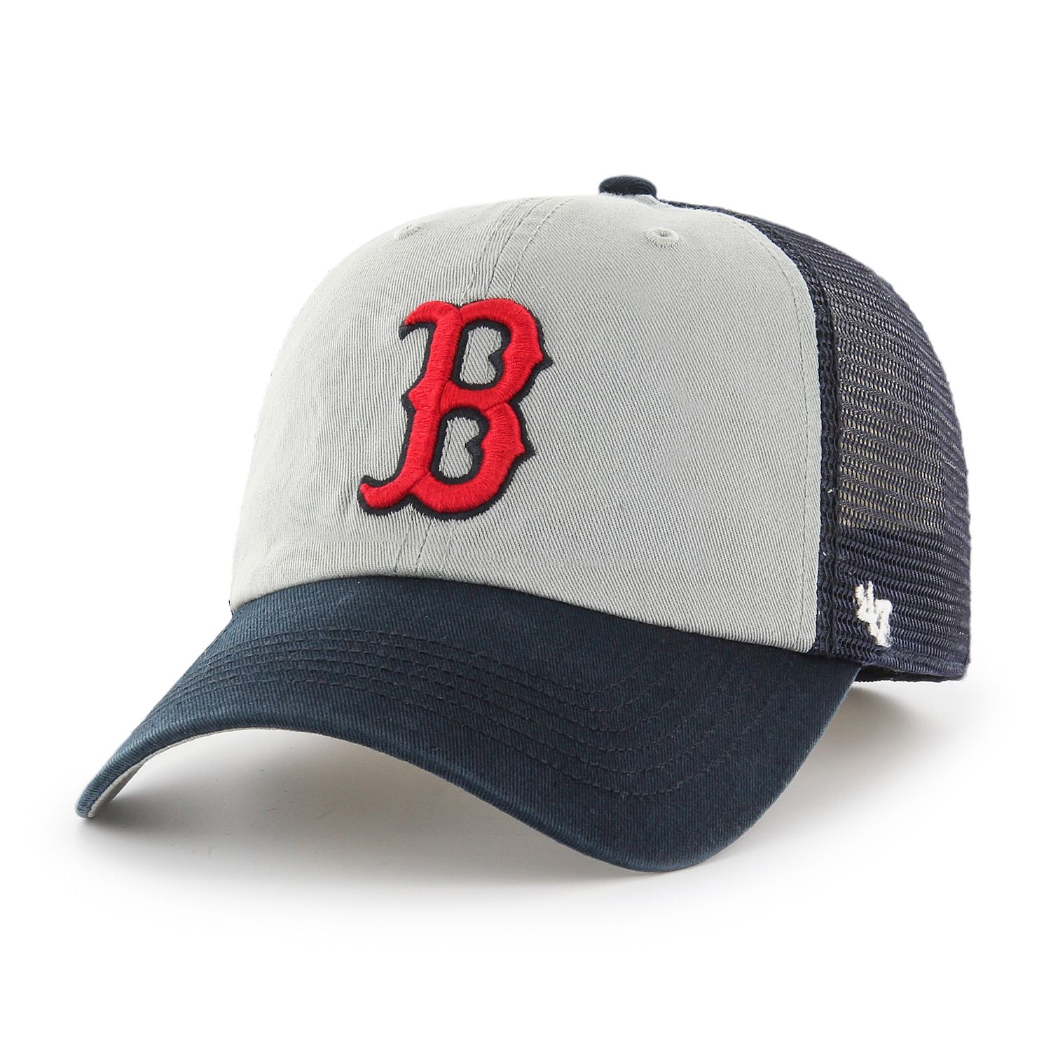 red sox fitted mesh hat