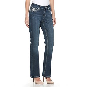 Women's Earl Jean Embellished Slim Bootcut Jeans