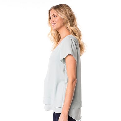 Maternity Pip & Vine by Rosie Pope Double-Layer Tee