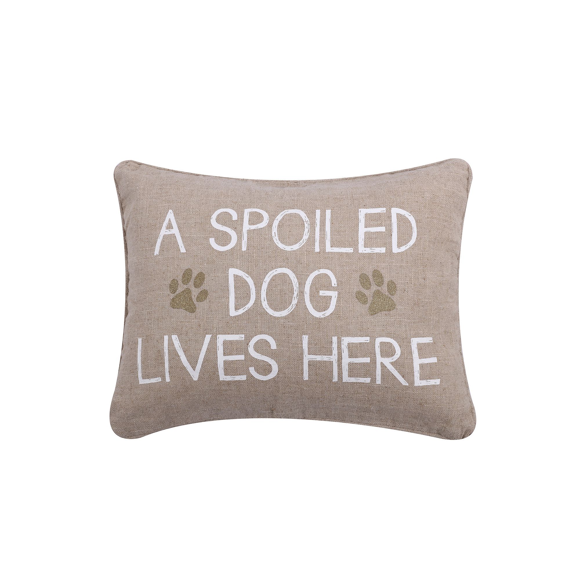 Levtex Home Spoiled Dog Oblong Throw Pillow, Beige