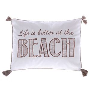 Levtex ''Life Is Better At The Beach'' Oblong Throw Pillow