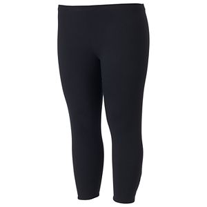 Juniors' Plus Size SO® Lattice-Trim Capri Leggings