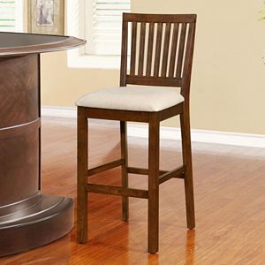 Linon Barrett Slat Back Bar Stool