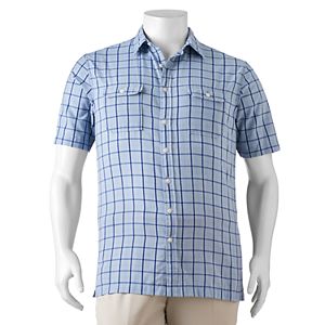 Big & Tall Croft & Barrow® Classic-Fit Plaid Seersucker Button-Down Shirt