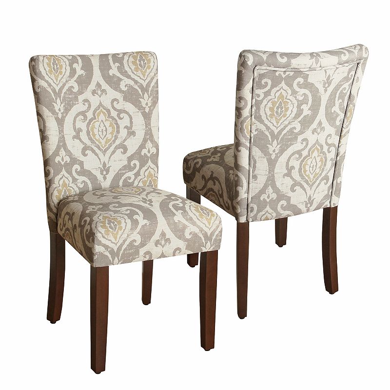HomePop Suri Ikat Medallion Dining Chair 2-piece Set, Natural