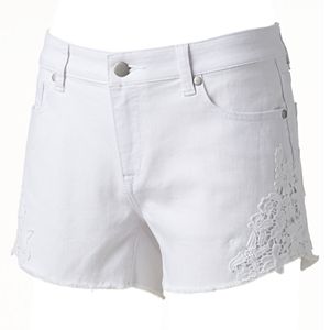 Women's LC Lauren Conrad Crochet Jean Shorts