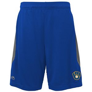 Boys 8-20 Majestic Milwaukee Brewers Last Rally Shorts