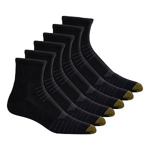 Men's GOLDTOE Tech Quarter-Crew 6-Pack Socks