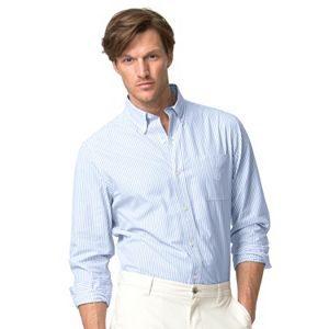 Men's Chaps Classic-Fit Striped Easy-Care Poplin Button-Down Shirt