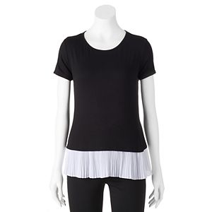 Women's ELLE™ Pleated Mock-Layer Tee