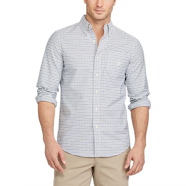 Button-Down Shirt Sizes! Men's Chaps Classic-Fit Plaid 100% Cotton Classic Fit 