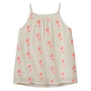 Girls 4-12 SONOMA Goods for Life™ Mermaid Embroidered Strappy Woven Tank Top