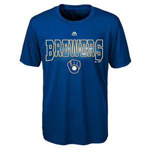 Boys 8-20 Majestic Milwaukee Brewers Light Up the Field Cool Base Tee